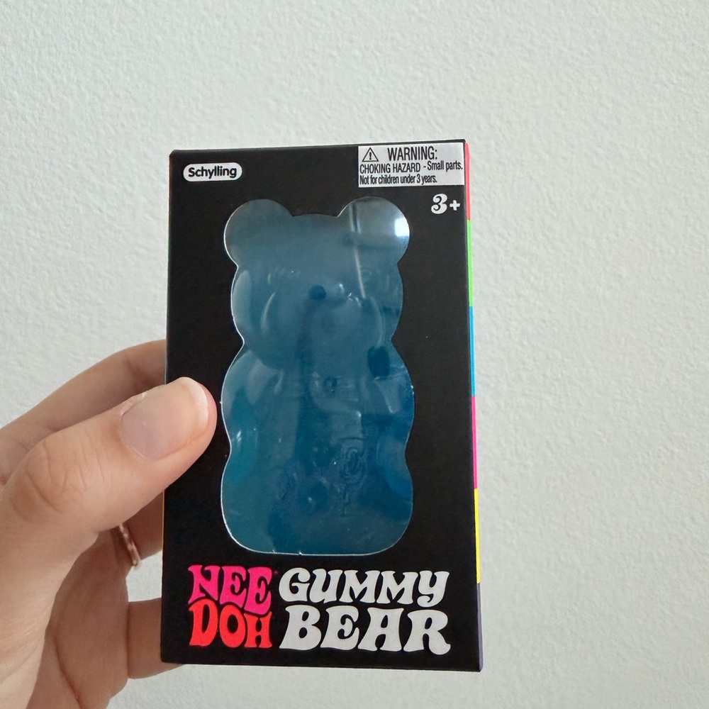 NeeDoh Blue Gummy Bear Stress Toy NEW